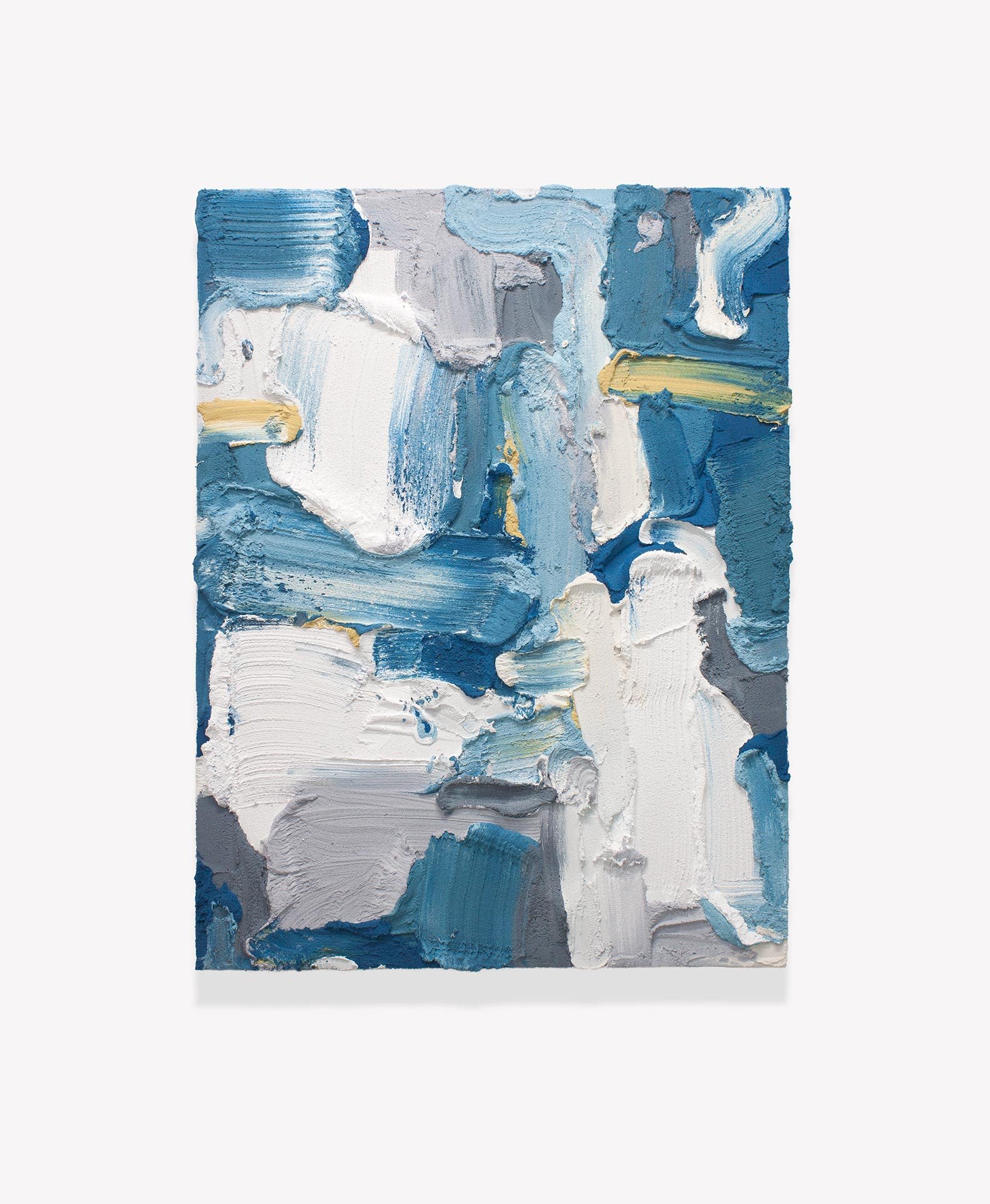 PR110, mixed media on burlap, 2022, 130 × 97 cm