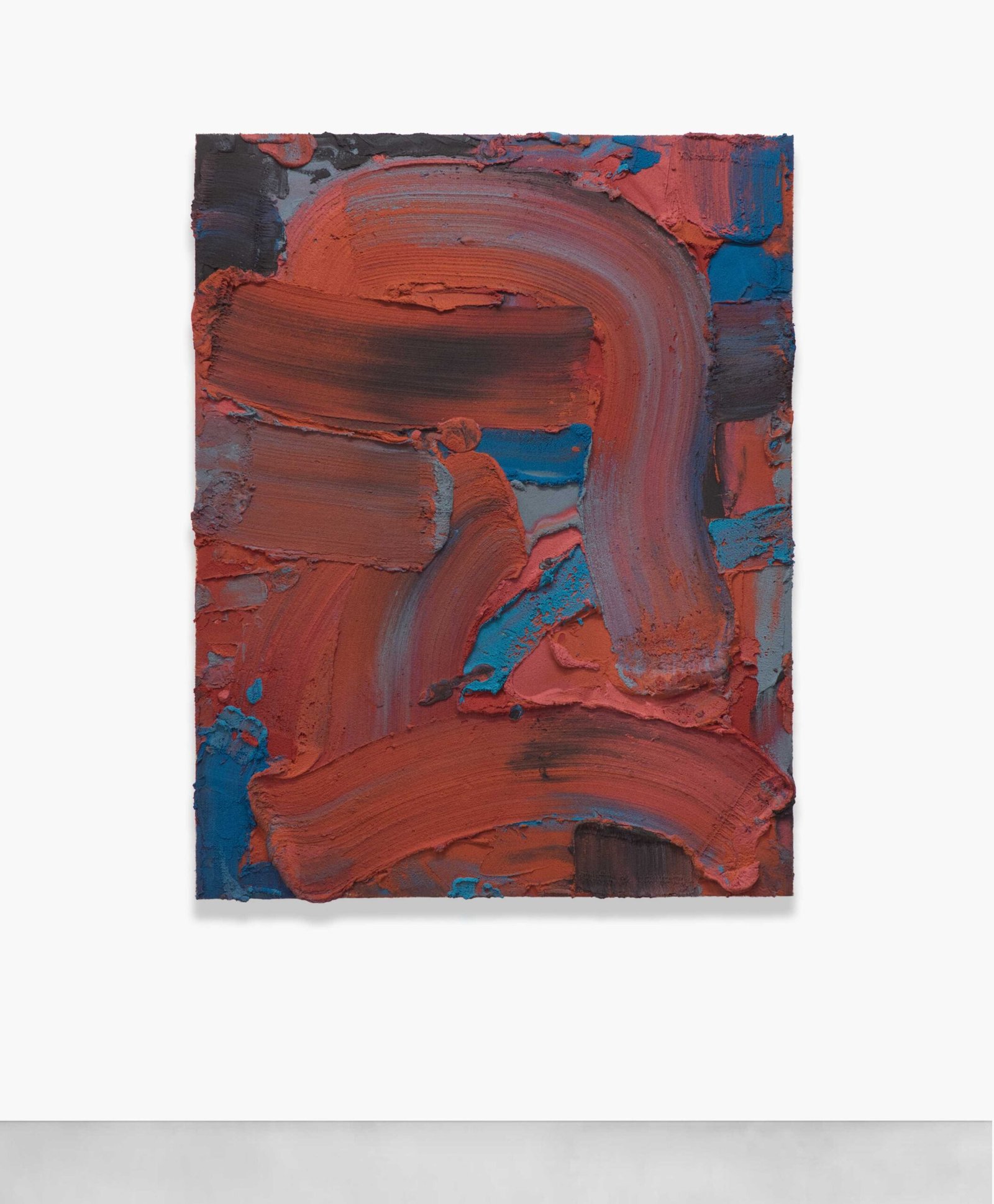 PR135, mixed media on burlap, 2024, 146 × 114 cm