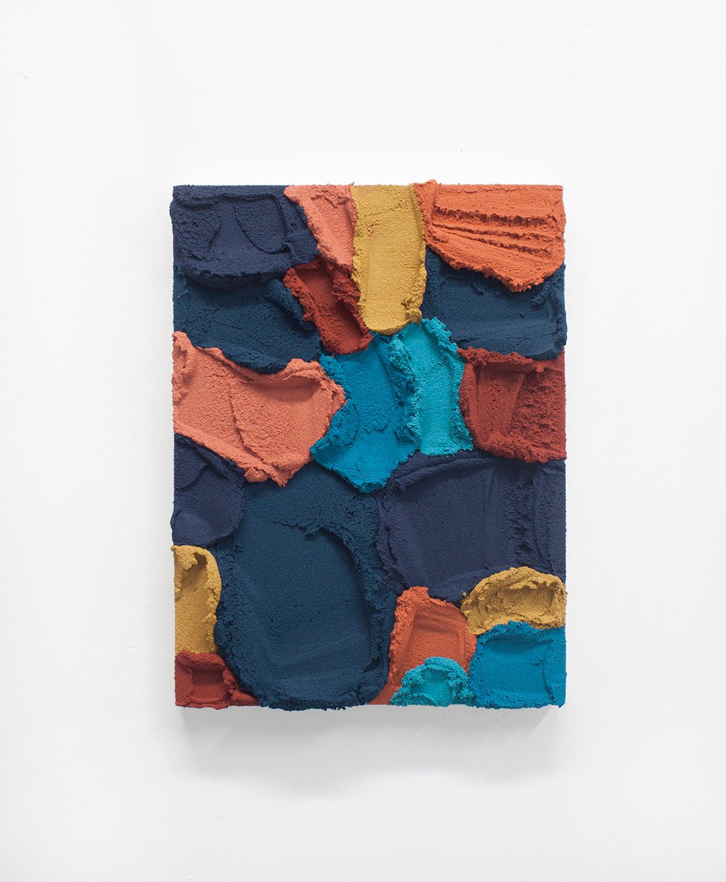 PR76, mixed media on burlap, 2021, 40 × 30 cm