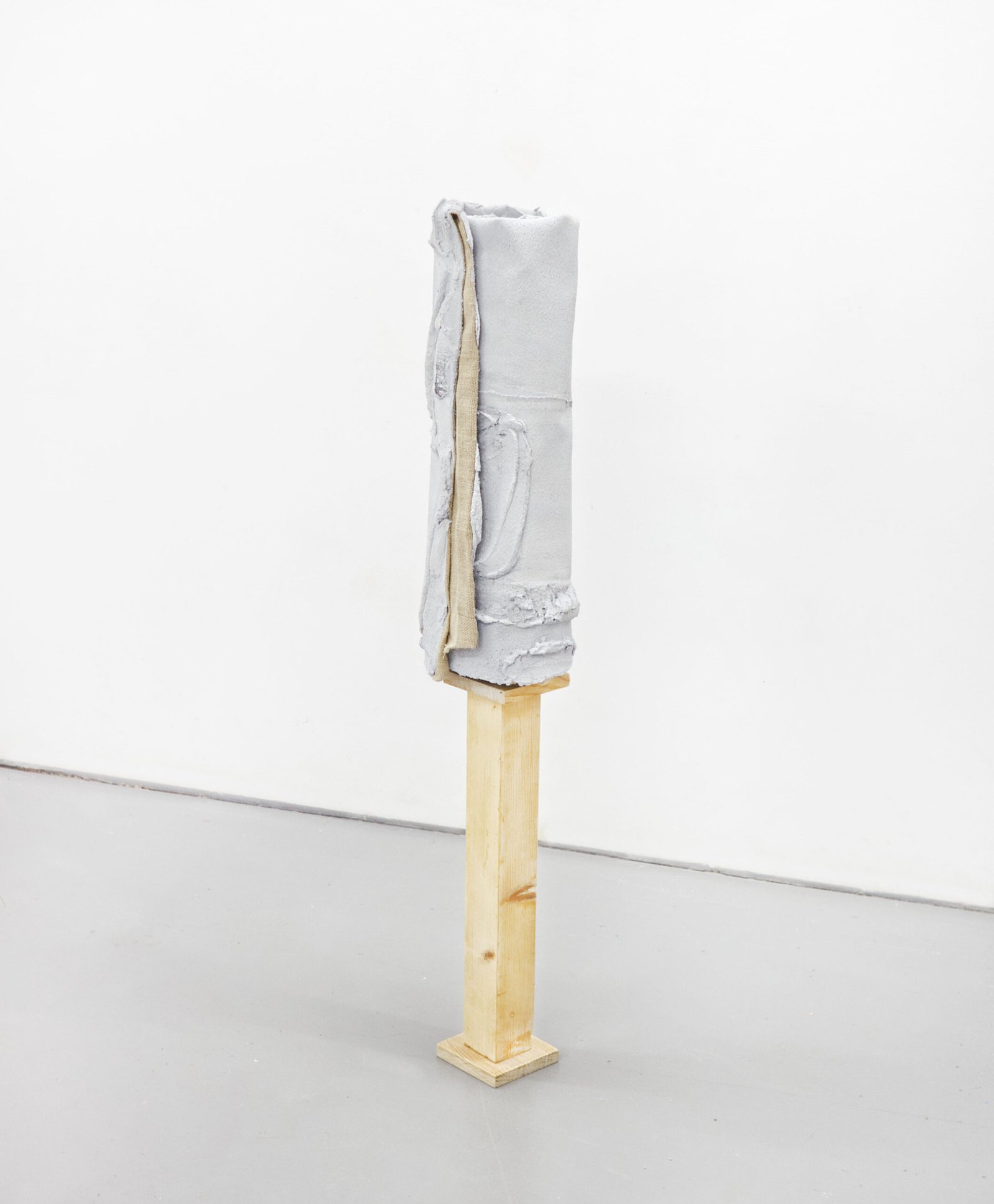 PR_E07, mixed media on burlap, 2024, 60 × 20 cm